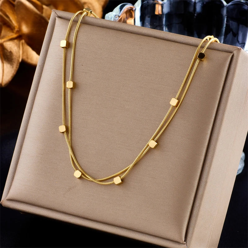 Cube Chain Necklace