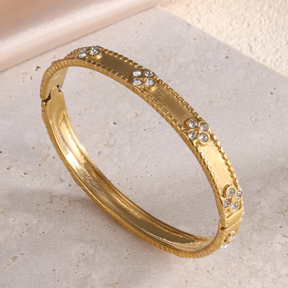 Gold Clover Bangles