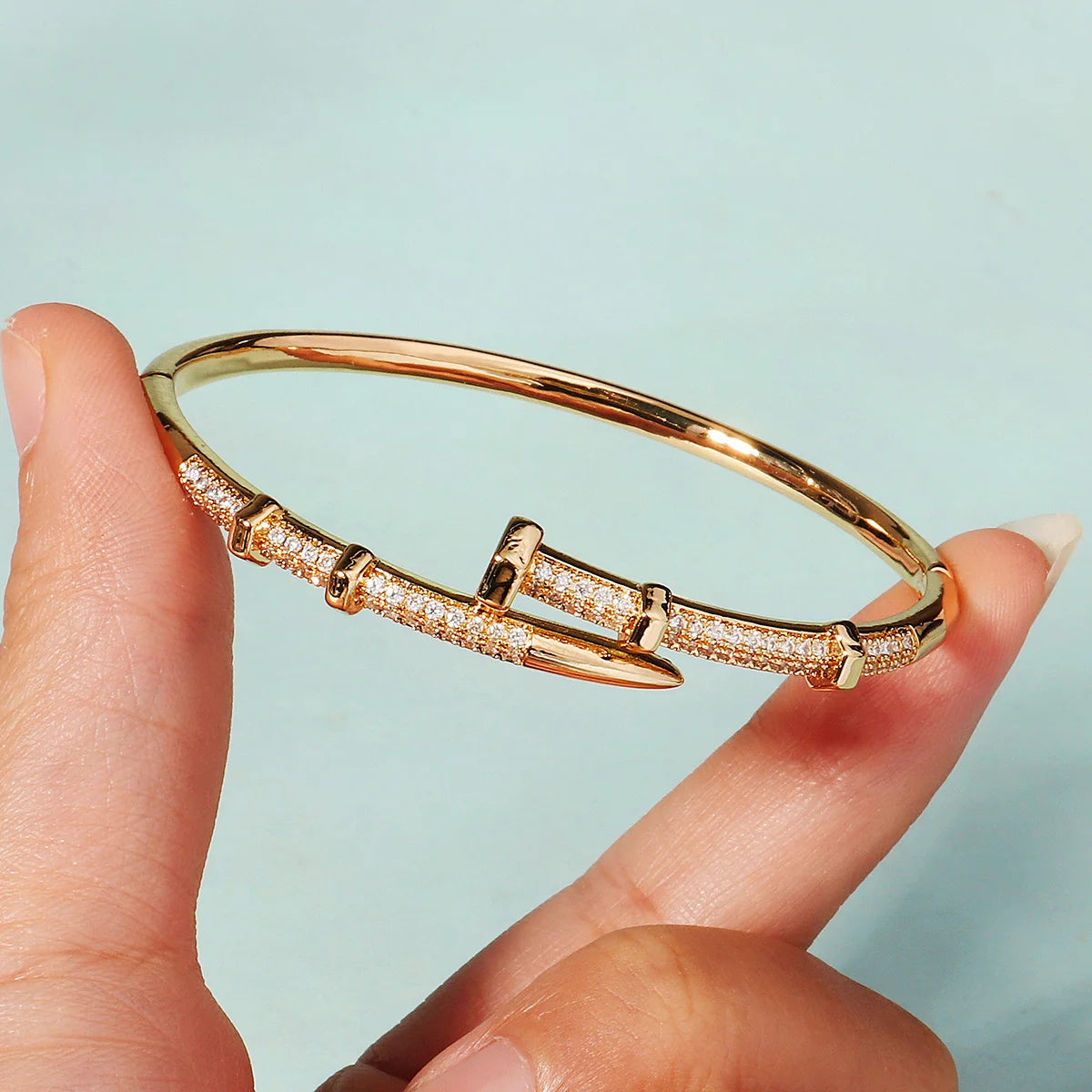Shiny Zircon Nail Bracelet