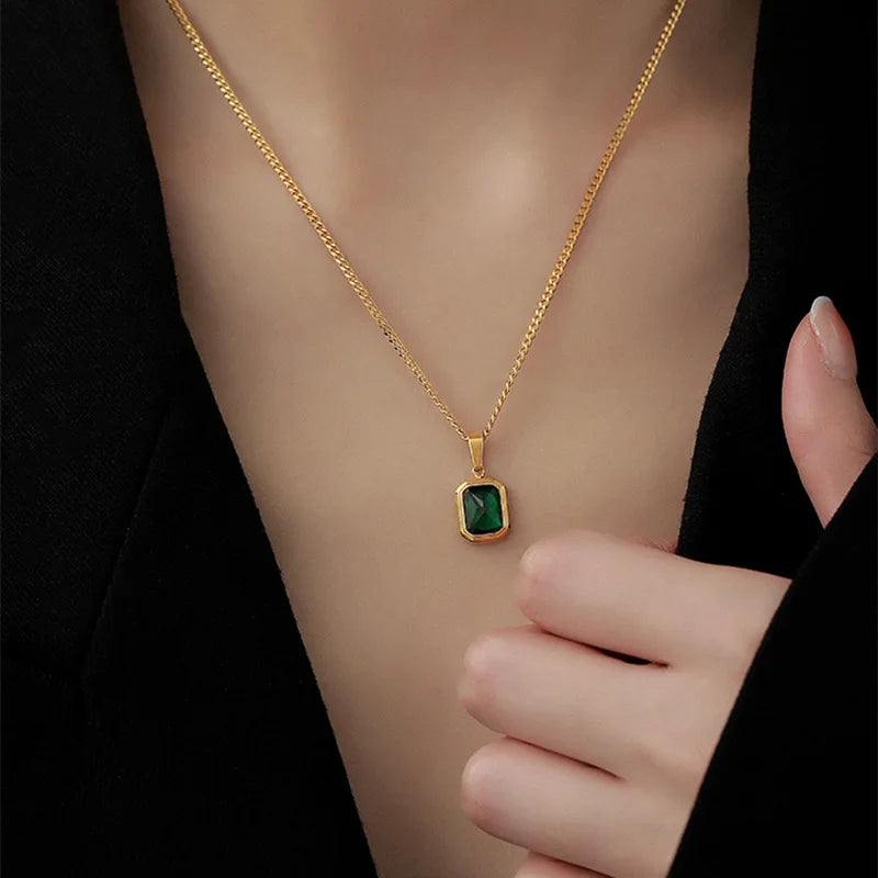 Green Zircon Necklace
