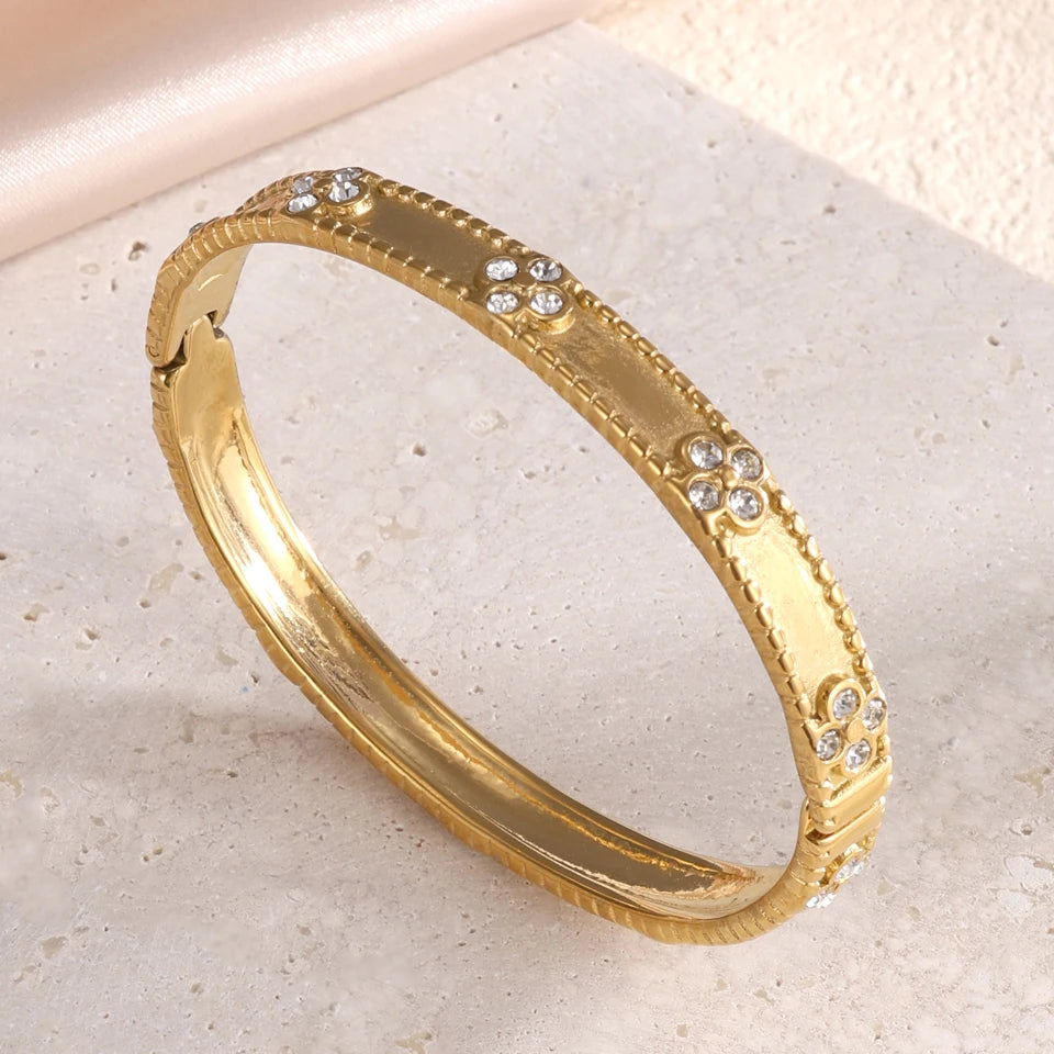Gold Clover Bangles