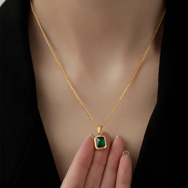 Green Zircon Necklace