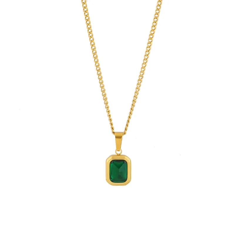Green Zircon Necklace