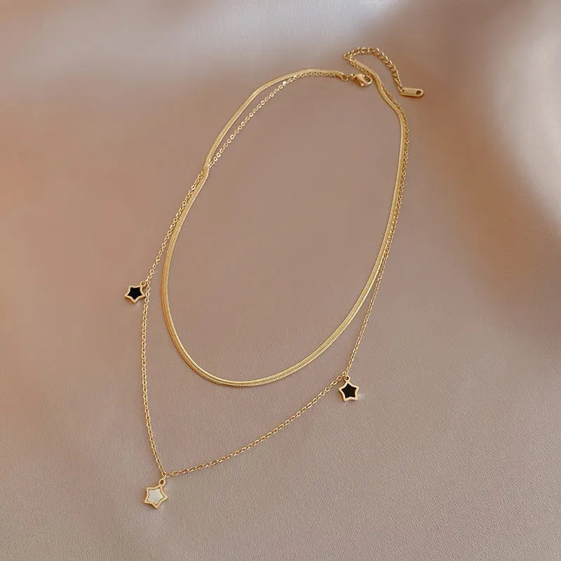Women's Multilayer Star Necklace and Bracelet