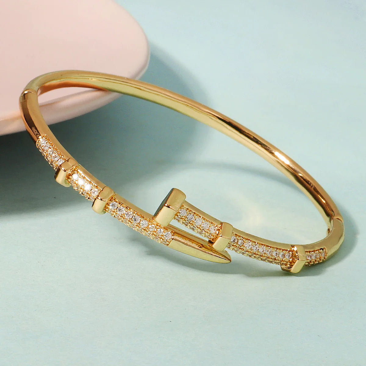 Shiny Zircon Nail Bracelet