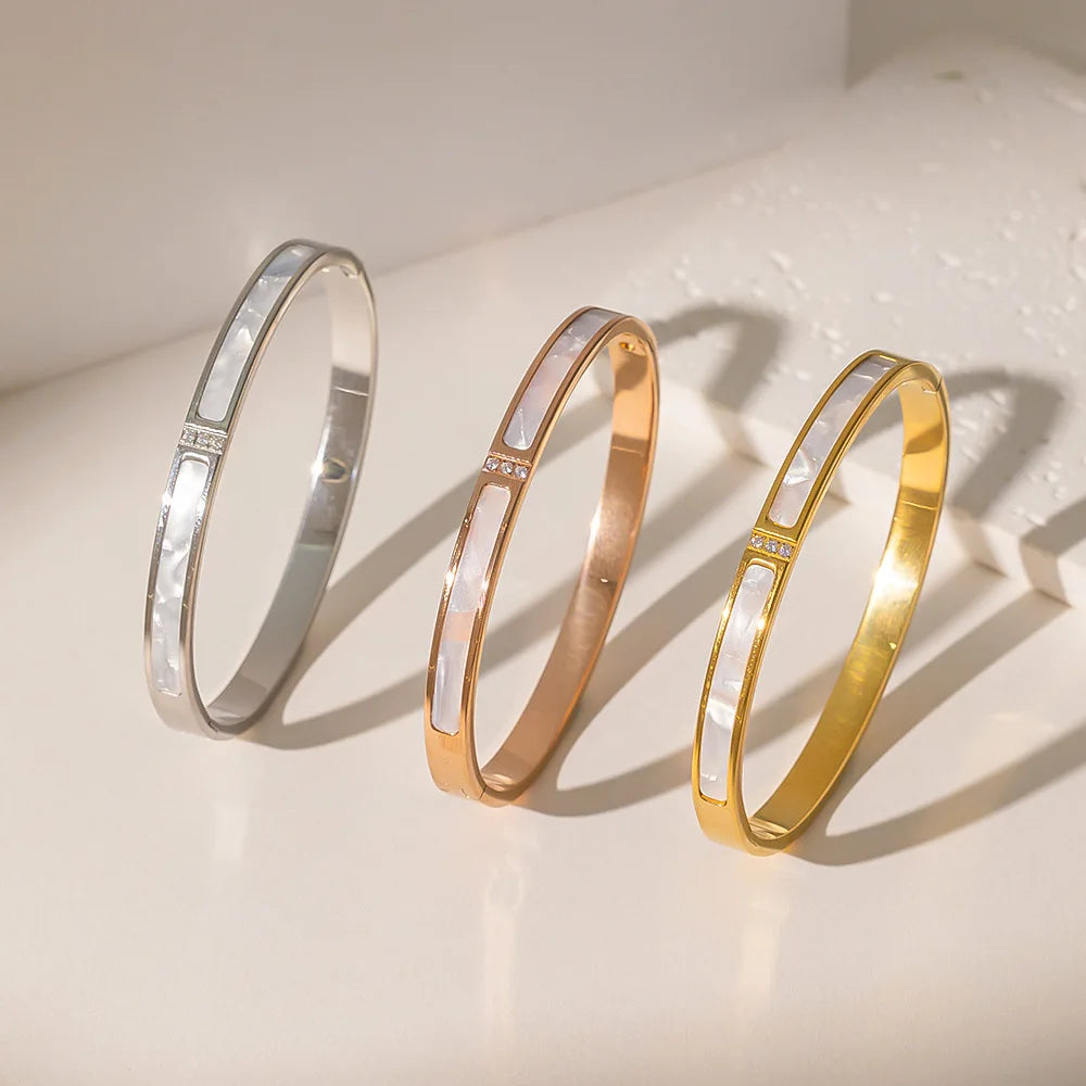 Shell Zircon Bracelet