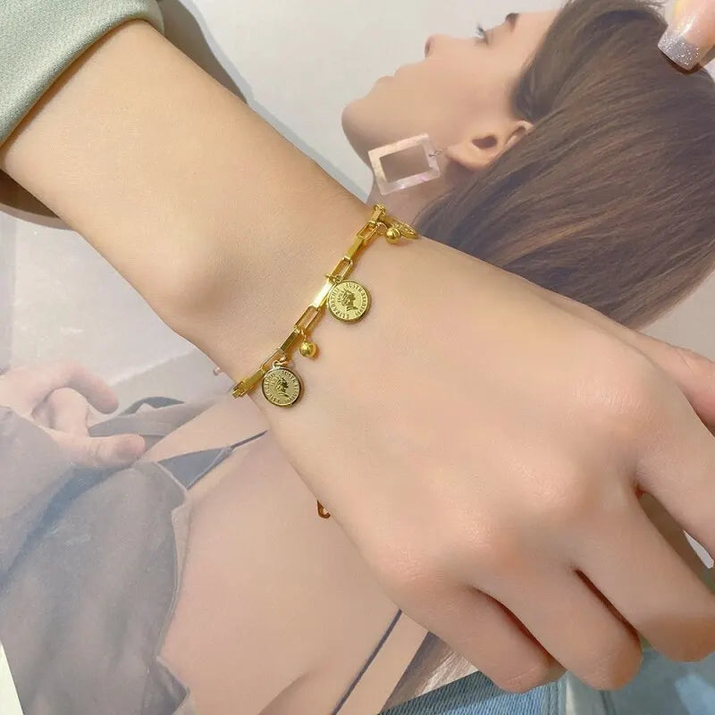 Women's Hip Hop Gold Bracelet