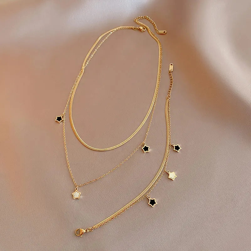 Women's Multilayer Star Necklace and Bracelet