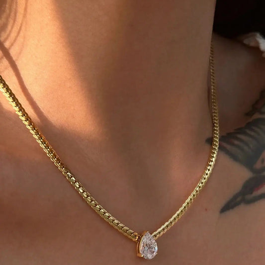 Zircon Drop Necklace