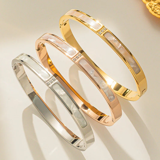 Shell Zircon Bracelet