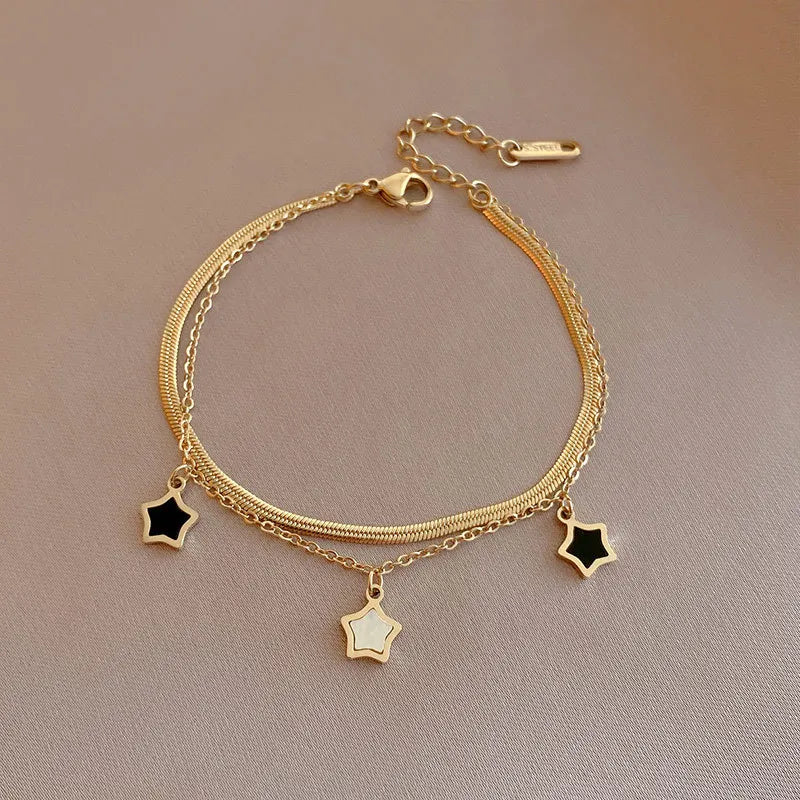 Women's Multilayer Star Necklace and Bracelet