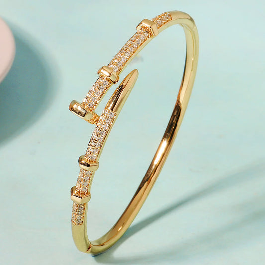 Shiny Zircon Nail Bracelet