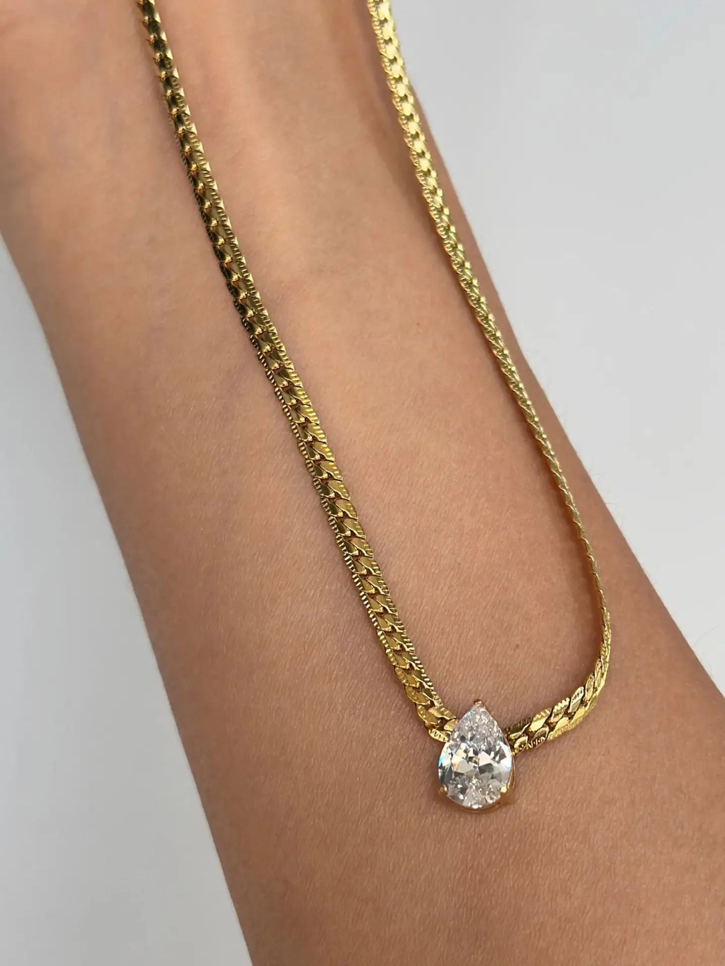 Zircon Drop Necklace
